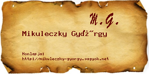 Mikuleczky György névjegykártya